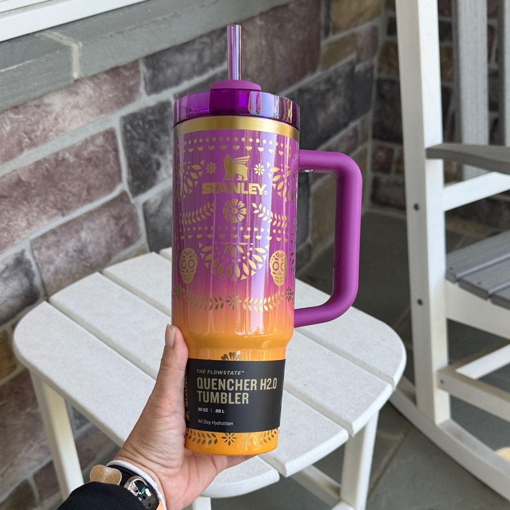 💀 Stanley Dia de los muertos 🌅 sunset Catrina quencher